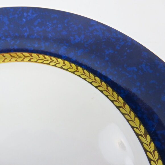 TWO (2) RETRONEU IMPERIAL COLLECTION '95 Blue 22K Gold 10.5" Dinner Plates - Picture 9 of 9